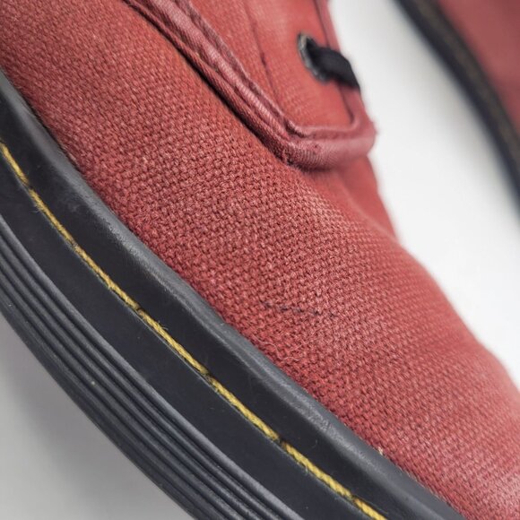 Dr. Martens Shoreditch Women's Sz 9 Canvas High Top Sneakers Boots Red - Picture 16 of 16
